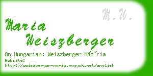 maria weiszberger business card